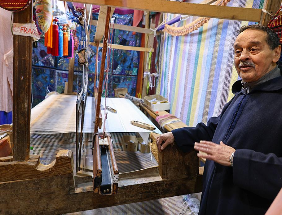 Weaving demonstration in Fez, Morocco by Kate Sharpe
